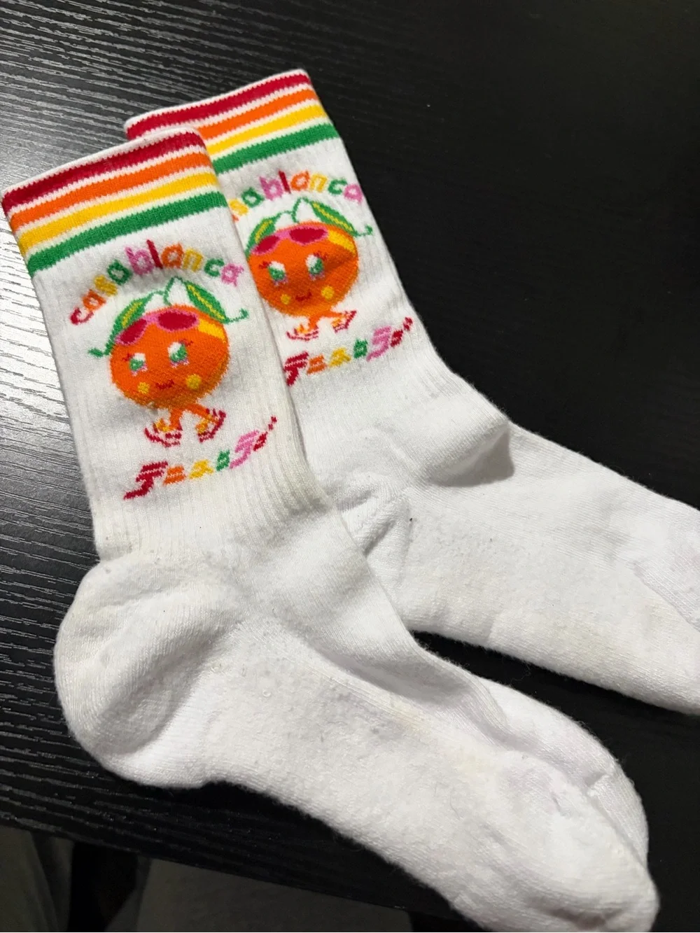 CASABLANCA “orange mascot” SOCKS  adult small